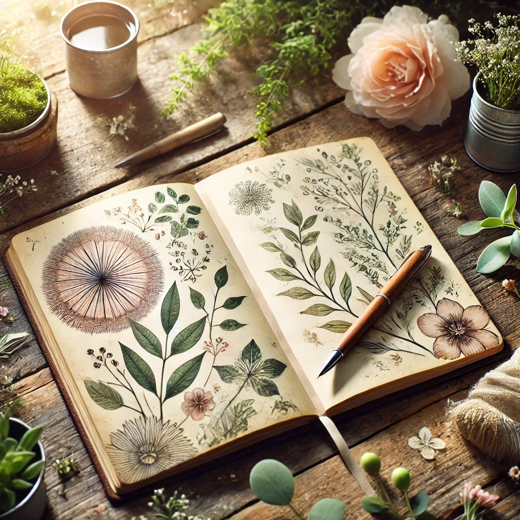 Positivity and mindfulness image. Journaling