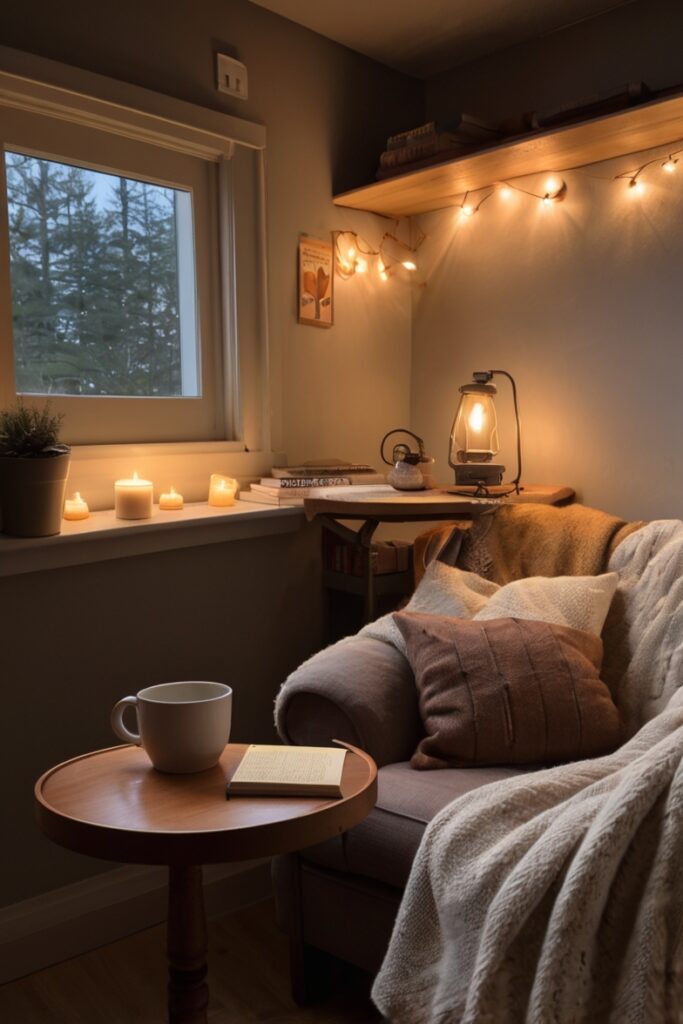 A motivational book, a cup of tea